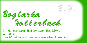 boglarka hollerbach business card